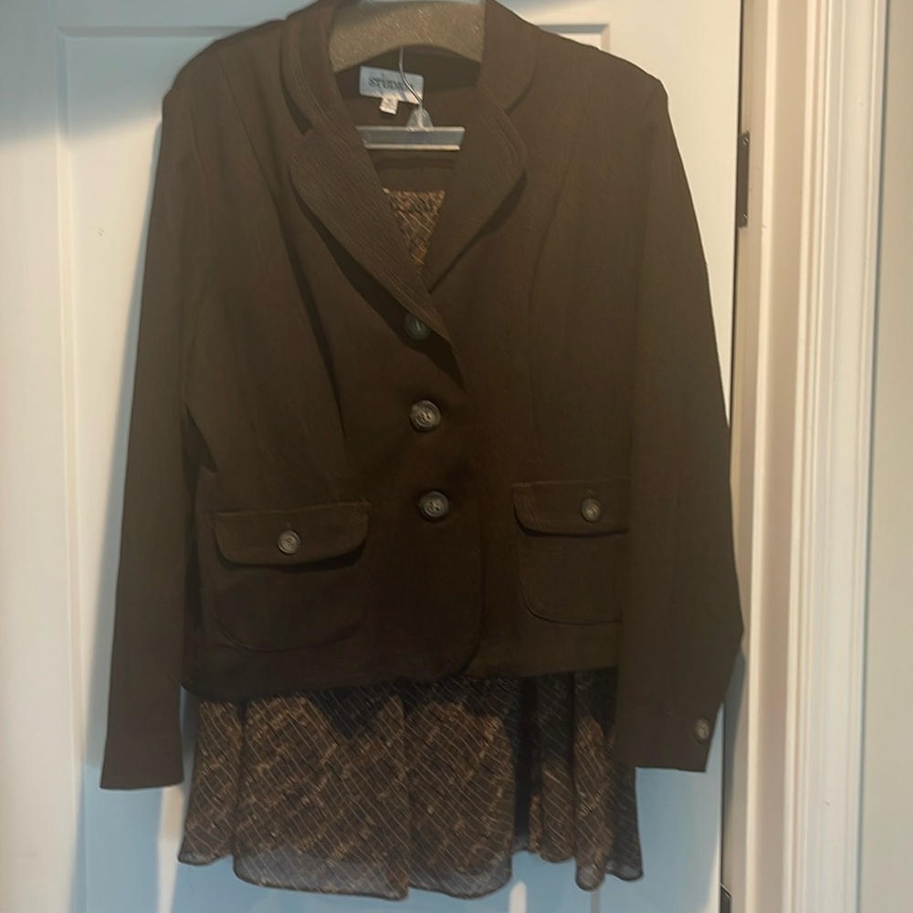 Size 16 Studio I brown skirt suit set
